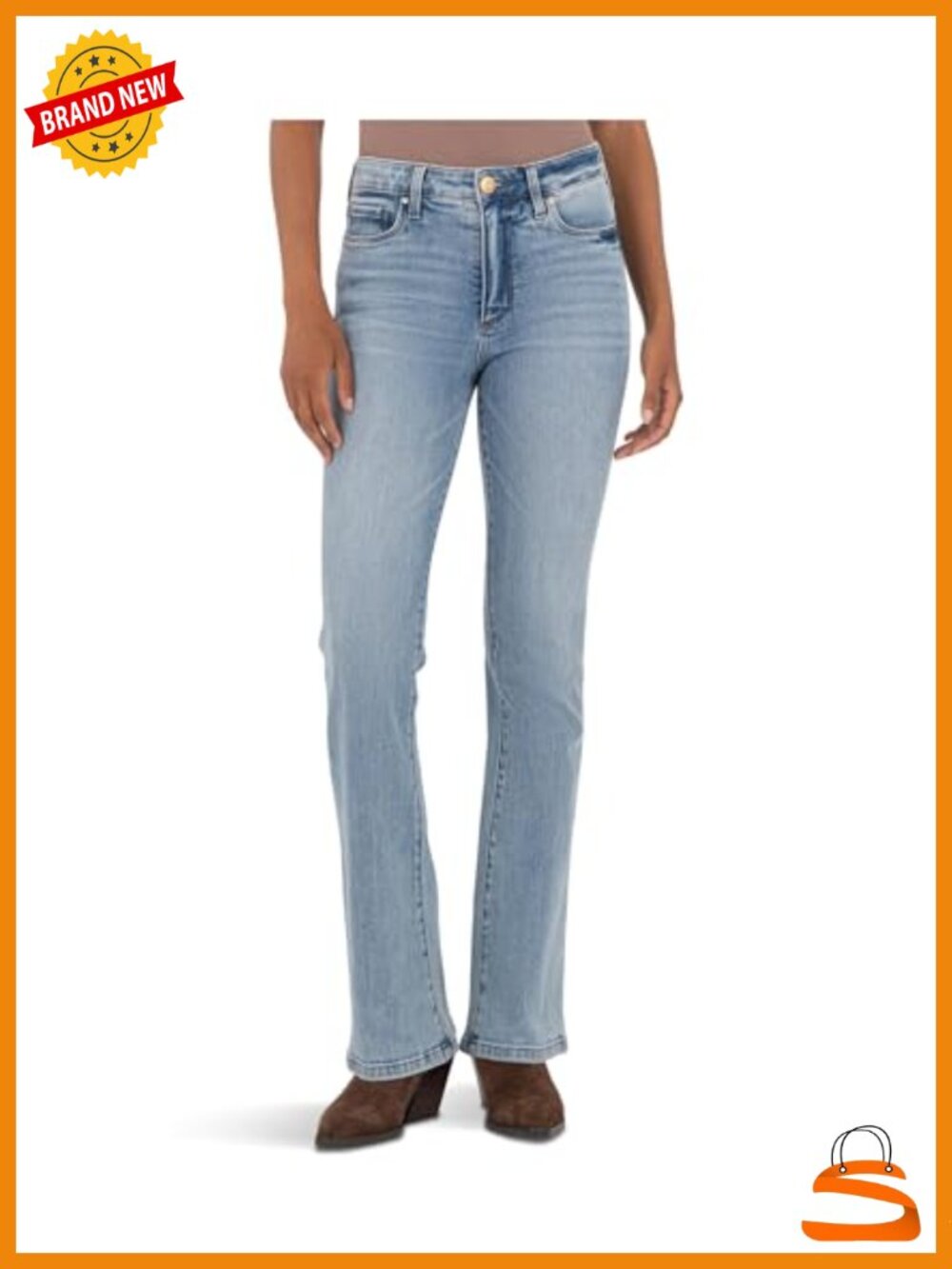 High-Rise Flared Corduroy Jeans with Fab Ab Technology